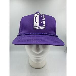 Vtg Relay For Life American Fight Cancer Society Nissin Hat Purple Rope Snapback
